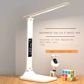 Monozone 5in1 Çok Fonksiyonlu Şarjlı Masa Lambası+Saat+Termometre+Takvim+Kalemlik+Telefon Tutucu - 3