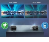 Monozone AUN A30C Bataryalı Mini Taşınabilir Projeksiyon Cihazı Hoparlörlü 1080P Wifi EvKamp Sineması - 11