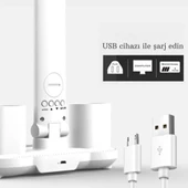 Monozone 5in1 Çok Fonksiyonlu Şarjlı Masa Lambası+Saat+Termometre+Takvim+Kalemlik+Telefon Tutucu - 6