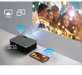 Monozone AUN A30C Bataryalı Mini Taşınabilir Projeksiyon Cihazı Hoparlörlü 1080P Wifi EvKamp Sineması - 3