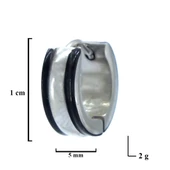 BZ 316L Çelik Çift Renk 5mm Halka Küpe UNK-701 - 4