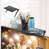 Monozone Monitor Tv Üstü Raf Stand Portatif Katlanabilir Düzenleyici Raf Telefon Standı Tv Askı Aparatı thumbnail 1