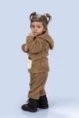 sütlü kahve  Kışlık Welsoft Lüx Bebek Takımı - 3