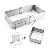 Ayarlanabilir Kare ve Çember Pasta Kek Pandispanya Kalıbı - 5