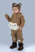 sütlü kahve  Kışlık Welsoft Lüx Bebek Takımı - 5