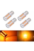 Tek Duy Mercekli Turuncu33 Led Düz Tırnak 1156 Led Ampul & Sinyal - 3
