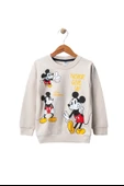 Erkek Çocuk Bisiklet Yaka Karekter Baskılı Sweatshirt - 1