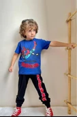 Marvel baskılı spiderman Süpermen  karakterli alt üst erkek çocuk aşofman takım - 1