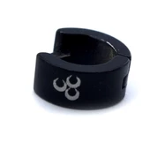 BZ 316L Çelik Siyah Üç Hilal Halka Küpe UNK-724 - 5