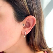 BZ Siyah Düz 2mm Kalınlık Halka Küpe UNK-712 - 2