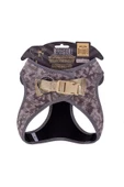 Havalı Dokuma Reflektör Serisi Küçük Irk Göğüs Tasması Kamuflaj L-42-48cm - 2