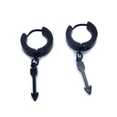 BZ 316L Cerrahi Çelik Ok Model Siyah Sallantılı Küpe UNK-664 - 4