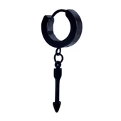 BZ 316L Cerrahi Çelik Ok Model Siyah Sallantılı Küpe UNK-664 - 1