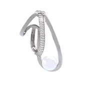 BZ 316L Çelik İnci Taşlı Çelik Ear Cuff Küpe UNK-682 - 1