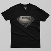 Man Of Steel Black Logo Erkek Tişört - 2