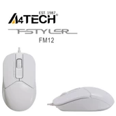 A4-Tech FM12 USB Beyaz Kablolu Optik Mouse 1000 Dpi thumbnail 2