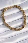 316L Çelik Gold Renk Kral Zincir Model Erkek Bileklik - TJ-EB3693 - 1