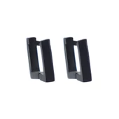 BZ 316L Çelik Siyah Kare Unisex Küpe UNK-662 - 1