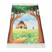 Çocuk Seccadesi Ağaç- Kahve 82×45 cm 110 gr - Tesbih Hediyeli - 2