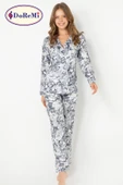 DoReMi Mist Flower Uzun Kollu Bayan Pijama Takımı thumbnail 10
