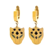 BZ Altın Kaplama Vaşak Model Küpe UNK-639 - 1