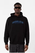 Gen V Godolkin University Letter Siyah Erkek 3ip Kapşonlu Sweatshirt - 1