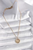 Gold Renk Zincir Gold Altın Model Kadın Kolye - EBJ241214W29864 thumbnail 2