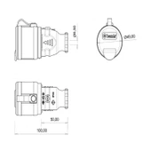 BEMİS Monofaze Kauçuk IP44 Uzatma Priz BK1-1402-2311 thumbnail 3