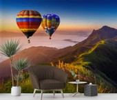 Dağ ve Sıcak Hava Balon Manzaralı Duvar Kağıdı thumbnail 6