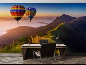 Dağ ve Sıcak Hava Balon Manzaralı Duvar Kağıdı thumbnail 4