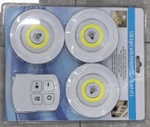 WellHise H3 COB Uzaktan Kumandalı Üçlü Spot Lamba Pilli Dolap Altı Spot - 6