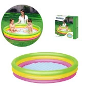 62008 Pompalı, Bestway 51104 3 Boğum Şişme Zemin Çocuk Havuzu 102x25cm - 1
