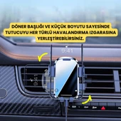 Coofbe Klipsli Sarsılmaz Airwent Araç Havalandırma Telefon Tutucu Araç İçi Telefon Tutucu - 3
