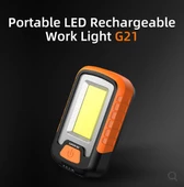 WellHise 5860 Şarjlı Mıknatıslı COB Led EL Feneri 3 Işık Modu 5W Kamp, Araba Tamiri, Acil Durum Ve Şantiye Için Mıknatıslı Süper Parlak Led Işık - 2