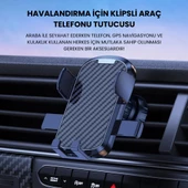 Coofbe Klipsli Sarsılmaz Airwent Araç Havalandırma Telefon Tutucu Araç İçi Telefon Tutucu - 2