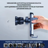 Coofbe Klipsli Sarsılmaz Airwent Araç Havalandırma Telefon Tutucu Araç İçi Telefon Tutucu - 5