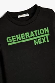Koton Erkek Çocuk Uzun Kollu Bisiklet Yaka Slogan Baskılı Sweatshirt - 3