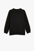 Koton Erkek Çocuk Uzun Kollu Bisiklet Yaka Slogan Baskılı Sweatshirt - 2
