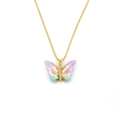 Çelik Kolye - Kelebek Kolye Altın Kaplama KLY-633 thumbnail 1