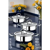 Sahan Tencere Mini Midi Maxi 3 lü SET - 1