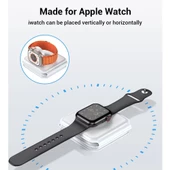 Dunspın 15W 3 in 1 Katlanabilir Kablosuz Şarj Standı Saat-Telefon-Kulaklık - 4