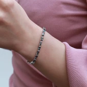 Mistik Topaz Taşlı Su Yolu Gümüş Bileklik thumbnail 1