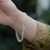 Gurmet Model Gümüş Zincir Bileklik thumbnail 2