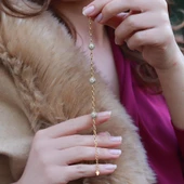 Zirkon Taşlı Gold Kaplama Nazar Boncuklu Gümüş Bileklik thumbnail 4