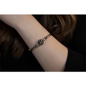 Topaz Modeli Altın Kaplama Gümüş Kelepçe thumbnail 3