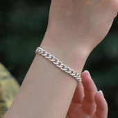 Gurmet Model Gümüş Zincir Bileklik thumbnail 1