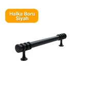4 Adet Halka Boru Siyah Metal Mobilya Kulpu 128mm - 2