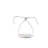 Amour (Aşk) Yazılı Plaka Gümüş Bileklik thumbnail 1