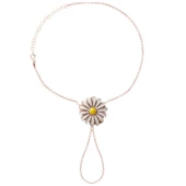 Papatya Mineli Rose Gold Kaplama 925 Ayar Gümüş Şahmeran thumbnail 2