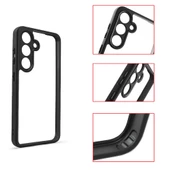 Samsung Galaxy S24 Plus Kılıf Kamera Korumalı Şeffaf Arka Yüzey New Roll Kapak thumbnail 9